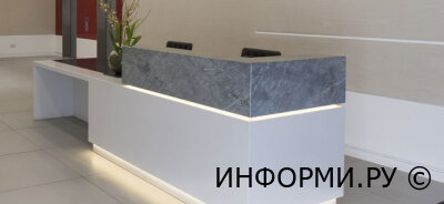 Стойки ресепшн из акрила от компании компании Корстоун: просто, практично и эстетично