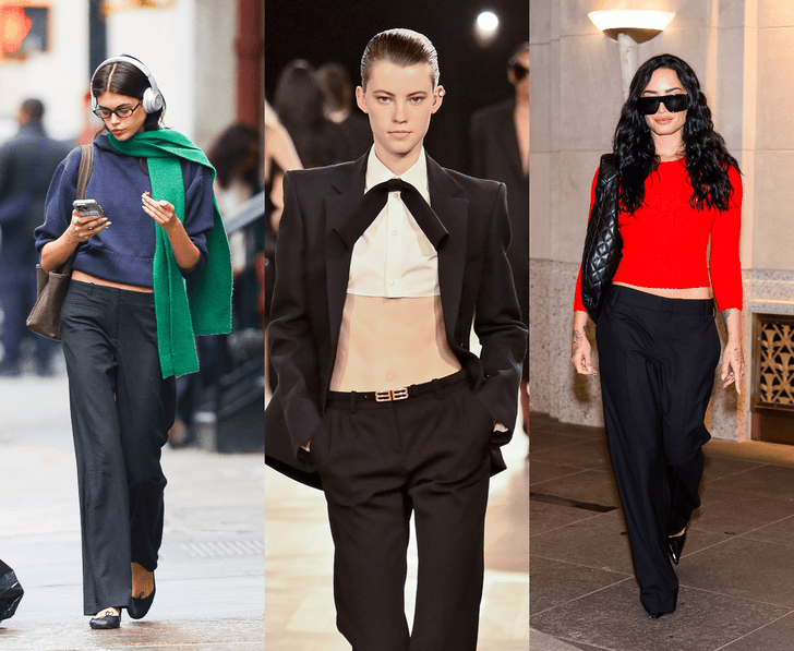 Черные брюки на низкой посадке: тренд Balenciaga весна-лето 2026